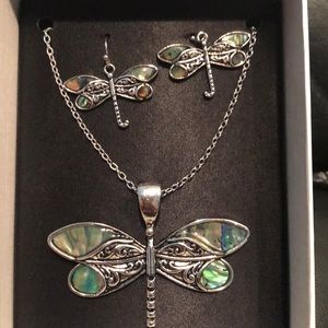 Earrings and necklace